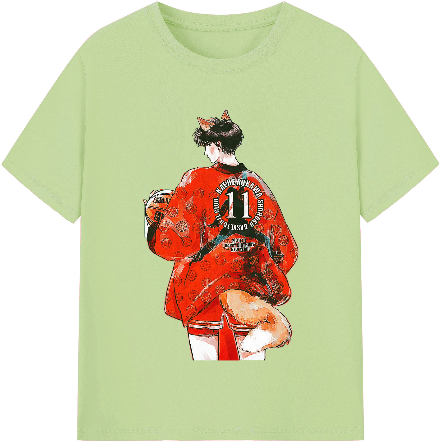 SLAM DUNK／スラムダンク 綿100％半袖Tシャツ（フロントプリント）